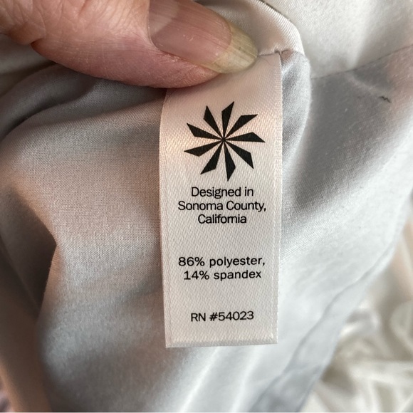 Womens Athleta Size Small Gray/White Zoe Sport Drawstring Waist Sleeveless Dress - Picture 7 of 9